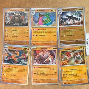 11 Pokemon Trading Cards - All Holo/Reverse Holo GROUND Pokemon